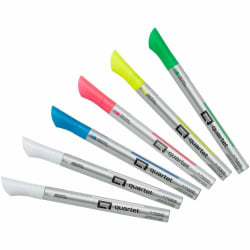 Quartet Glass Board Fine Tip Neon Markers - Fine Marker Point - Assorted Neon Ink - Liquid - 6 / Pack