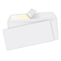 Quality Park® #10 Redi-Strip® Business Envelopes, Gummed Seal, White, Box Of 500