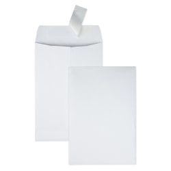 Quality Park® Redi-Strip™ Catalog Envelopes, 6 1/2" x 9 1/2", Self-Adhesive, White, Box Of 100