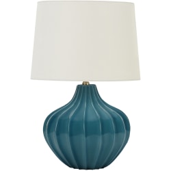 Monarch Specialties Lula Table Lamp, 24"H, Ivory/Blue