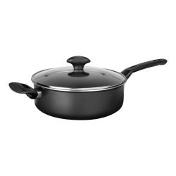 VASCONIA Aluminum Nonstick Jumbo Cooker With Glass Lid, 5 Qt, Black