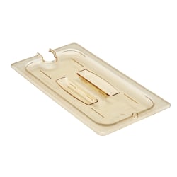 Cambro H-Pan High-Heat GN 1/3 Notched Covers With Handles, 1"H x 6-7/8"W x 12-3/4"D, Amber, Pack Of 6 Covers