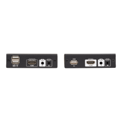 Tripp Lite HDMI HDBaseT KVM Console Extender over Cat6 2 USB Ports IR 4K 30 Hz (130 ft.) 1080p (230 ft.) - 1 Computer(s) - 1 Local User(s) - 230 ft Range - 4K - 3840 x 2160 Maximum Video Resolution - 2 x Network (RJ-45) - 3 x USB - 2 x HDMI