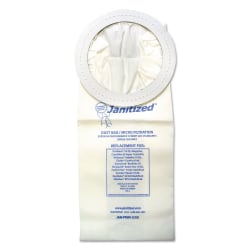 Janitized® Vacuum Filters Designed to Fit Most Commercial 10 Qt. Backpack Vacs, 10/Pack