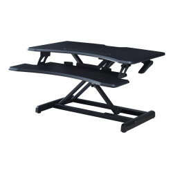 Lorell® X-Type Slim Desk Riser, 16-1/2"H x 31-1/2"W x 20"D, Black