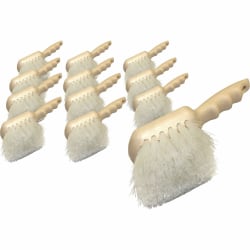 Genuine Joe Nylon Utility Brush - Nylon Bristle - 9" Handle Length - 12 / Carton - White