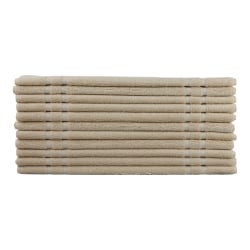 1888 Mills Crown Touch Bath Mats, 21" x 32", Beige, Pack Of 60 Mats
