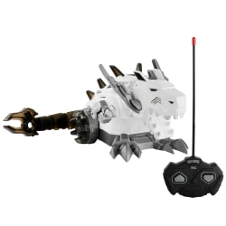 Vivitar Robo RC Monster Dino With 2-Way Remote And Fire Breathing Action, White