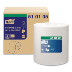 Tork® Cleaning Cloth, 12.6 x 13.3, White, 1,100 Wipes/Roll