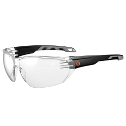 Ergodyne Skullerz VALI Frameless Safety Glasses, One Size, Matte Black Frames, Clear Lens