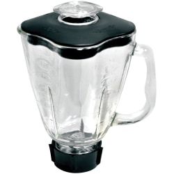 Brentwood 60 Oz Blender Glass Jar 6-Piece Replacement Set For Oster Blender, Black, P-OST723