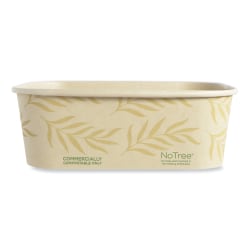 World Centric® NoTree™ Rectangular Takeout Containers, 24 Oz, Natural, Carton Of 300 Containers