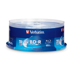 Verbatim BD-R 25GB 16X Disc Spindle, Box Of 25