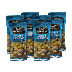 Nut Harvest Nuts, Sea-Salted Cashews, 2.5 Oz, Box Of 8