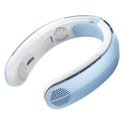 TORRAS® COOLiTE™ Foldable 4-Speed Portable Neck Fan with 4,000 mAh Battery, Light Blue