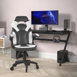 Flash Furniture X10 Racing Ergonomic Faux Leather Computer Gaming Chair, White