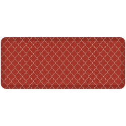 GelPro Designer Comfort Polyurethane Anti-Fatigue Mat For Hard Floors, 20" x 48", Trellis Red