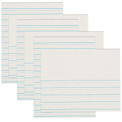 Pacon® Newsprint Handwriting Paper, Skip-A-Line, 8-1/2" x 11", White, Grades 2-3, 500 Sheets Per Pack, Set Of 3 Packs