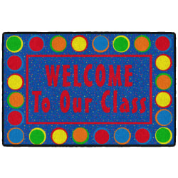 Flagship Carpets Sitting Spots Primary Class Welcome Mat, 2'H x 3'W