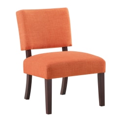 Office Star Jasmine Fabric Accent Chair, Tangerine