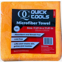 Quick Communication Corp. Microfiber Towel, Orange, Total Qty 1