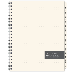 2026-2027 Excello Brands 14-Month Weekly/Monthly Academic Year Essential Planner, 8-1/2" x 11", Clear Frosted, May To June, Total Qty 1
