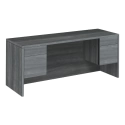 HON® 10500 Series 72" 3-Drawer Pedestal Desk, Sterling Ash