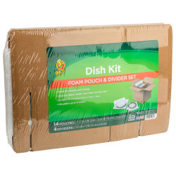 Duck Dish Moving And Storage Kit, 14" x 14" x 14", Kit Of 18 Pieces