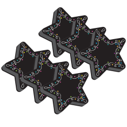 Ashley Productions Magnetic Whiteboard Erasers, 3-3/4" x 3-3/4", Star Chalk, Pack Of 6 Erasers