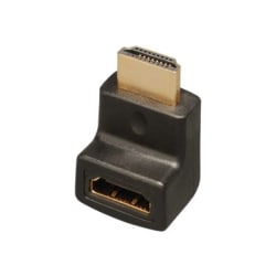 Tripp Lite HDMI Right Anlge Up Adapter / Coupler Compact M/F - HDMI adapter - HDMI male to HDMI female - black - right-angled connector