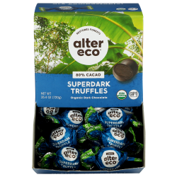 Alter Eco Organic Truffles, Super Dark Chocolate, 0.42 Oz, Total Qty 60