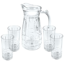 Gibson Home Glass Pitcher And Tumbler Set, Clear
