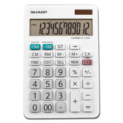 Sharp® White Series Desktop Calculator, EL-334WB