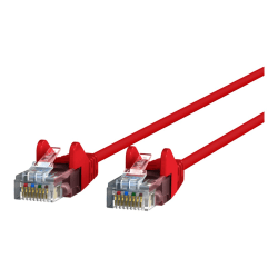 Belkin Slim - Patch cable - RJ-45 (M) to RJ-45 (M) - 2 ft - UTP - CAT 6 - molded, snagless - red