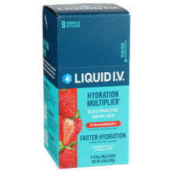 Liquid I.V. Hydration Multiplier Electrolyte Drink Mix, Strawberry, 0.56 Oz, Total Qty 8