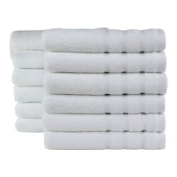 1888 Mills Naked Cotton/Tencel Modal Hand Towels, 16" x 32", White, Pack Of 72 Towels