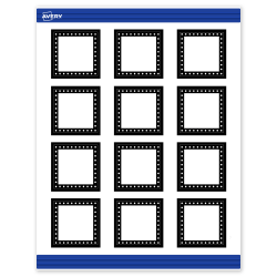Avery® Print-To-The-Edge Cards With Sure Feed® Technology, S00-DKV-PRMWC10, Square, 2" x 2", Matte White, Preprinted Black & White Polka Dots Design, Pack Of 120