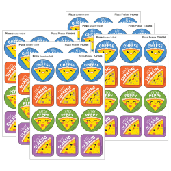 TREND Stinky Stickers, Pizza Praise, Pizza Scent, 48 Per Pack, Set Of 6 Packs