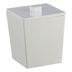 Erwyn Products Form Cotton Ball Jars With Covers, 4-1/2"H x 3-1/2"L x 3-1/2"W, White, Set Of 12 Jars