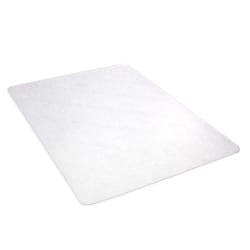 Deflecto SuperGrip Vinyl Chairmat For Hard Floor And Carpet Up To 3/8" Thick, No Lip, 53" x 45", Clear