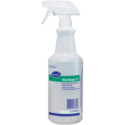 Diversey Screen-Printed Empty Bottles, Wide Range II, 32 Oz, Clear, Pack Of 12 Bottles.
