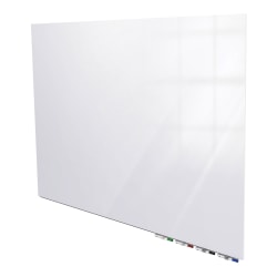 Ghent Aria Low-Profile Magnetic Glass Unframed Dry-Erase Whiteboard, 48" x 96", White