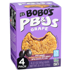 Bobo's PB&J Oat Bars, Grape, 2.1 Oz, Total Qty 24