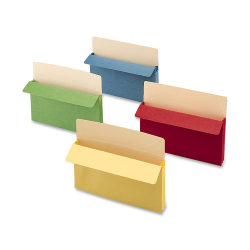 Smead® Color Top-Tab File Pockets, Letter Size, 3 1/2" Expansion, Assorted Colors (No Color Choice), Box Of 25