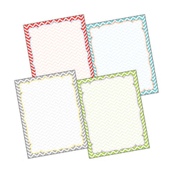 Barker Creek® Chevron Border Chart Set, 17" x 22", Beautiful, Pack Of 4