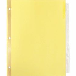Business Source Insertable 5-Tab Ring Binder Indexes - 5x Divider(s) - 5 Tab(s)/Set2" Tab- 8.5" Dividerx 11" Divider - 20066
