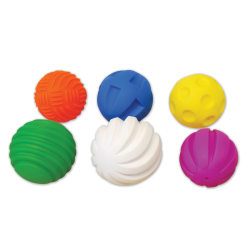 TickiT Tactile Balls, Assorted Colors, Set Of 6 Balls