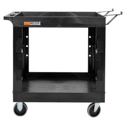 Luxor Heavy-Duty Industrial Utility Cart, 35-1/4"H x 32"W x 18"D, Black