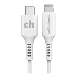 cellhelmet® Charge And Sync USB-C® To Lightning® Round Cable, 10', Gray