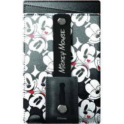 Disney Mickey Mouse Universal Adhesive Phone Wallet With Grip/Kickstand, Black
